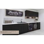 Black Satin Cabinets with Carrara Matt B