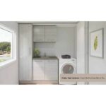 Chalky Teak Cabinets with Grigio Marble