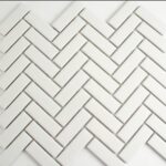 Gloss White Herringbone