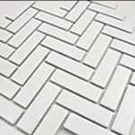 Matt White Herringbone