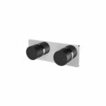 Toi Twin Shower Wall mixer Matte Black