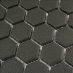 Unglazed Black Hexagons
