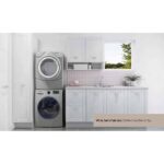 White Satin Cabinets with Drifted Oak Be